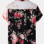 Ensemble Capucine — chemise à imprimé floral bicolore & short de bain