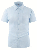 LAPEL LINEN SHIRT FOR MEN