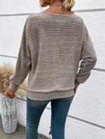 Mireille | Pull en maille côtelée à manches chauve-souris