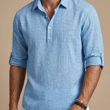 LINEN BLEND POLO FOR MEN