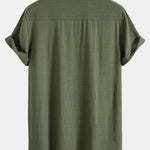 Chemise utilitaire à poches en lin et viscose