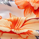 Ensemble — chemise à imprimé fleurs tropicales & short de bain à cordon