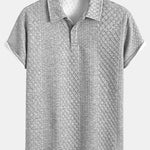 Ensemble — polo jacquard à losanges géométriques & short