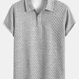 Ensemble — polo jacquard à losanges géométriques & short