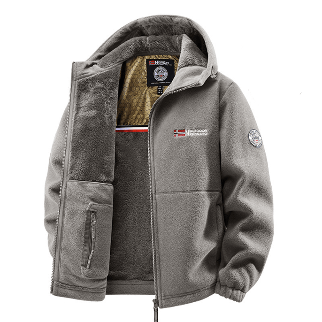 INSULATED FLEECE BOMBER JACKET FOR MEN