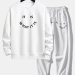 Ensemble — sweat à col rond à slogan « It Is What It Is » & pantalon de jogging