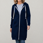 Chloé | Long sweat à capuche zippé
