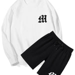 Ensemble — sweat à col rond à imprimé lettres & short