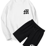 Ensemble — sweat à col rond à imprimé lettres & short