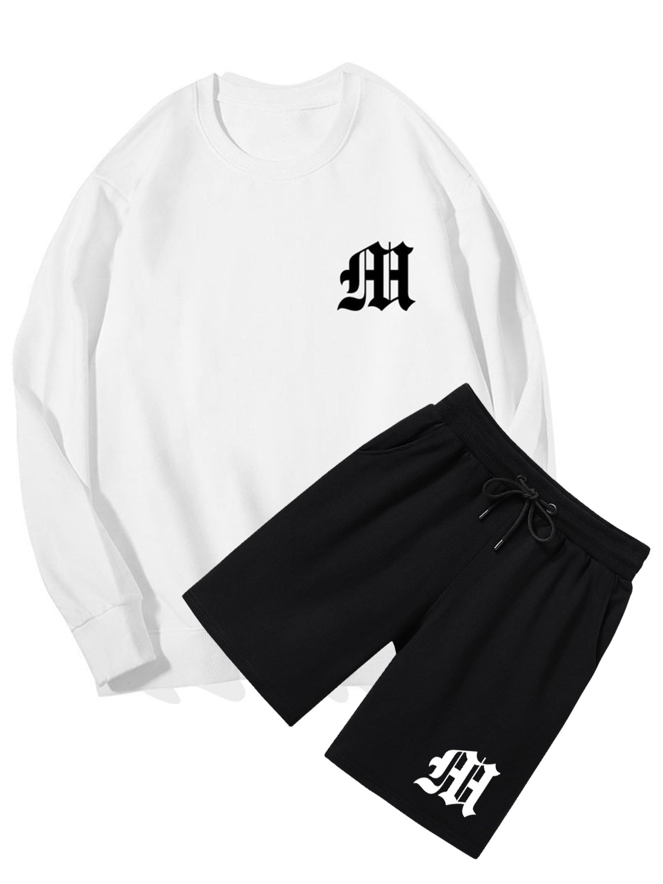 Ensemble — sweat à col rond à imprimé lettres & short