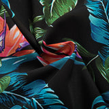 Ensemble Capucine — chemise à imprimé plantes tropicales & short de bain à cordon