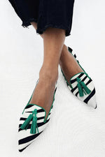 Mocassins Zebra Vert