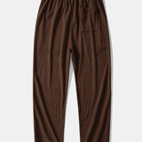 Ensemble Améline — sweat à col polo en velours côtelé contrastant & pantalon en velours côtelé