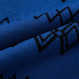 Ensemble Capucine — chemise en maille géométrique & pantalon fuselé coupe slim