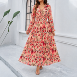 Lydie | Robe élégante à motif fleuri