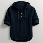LINEN HOODED SHIRT FOR MEN