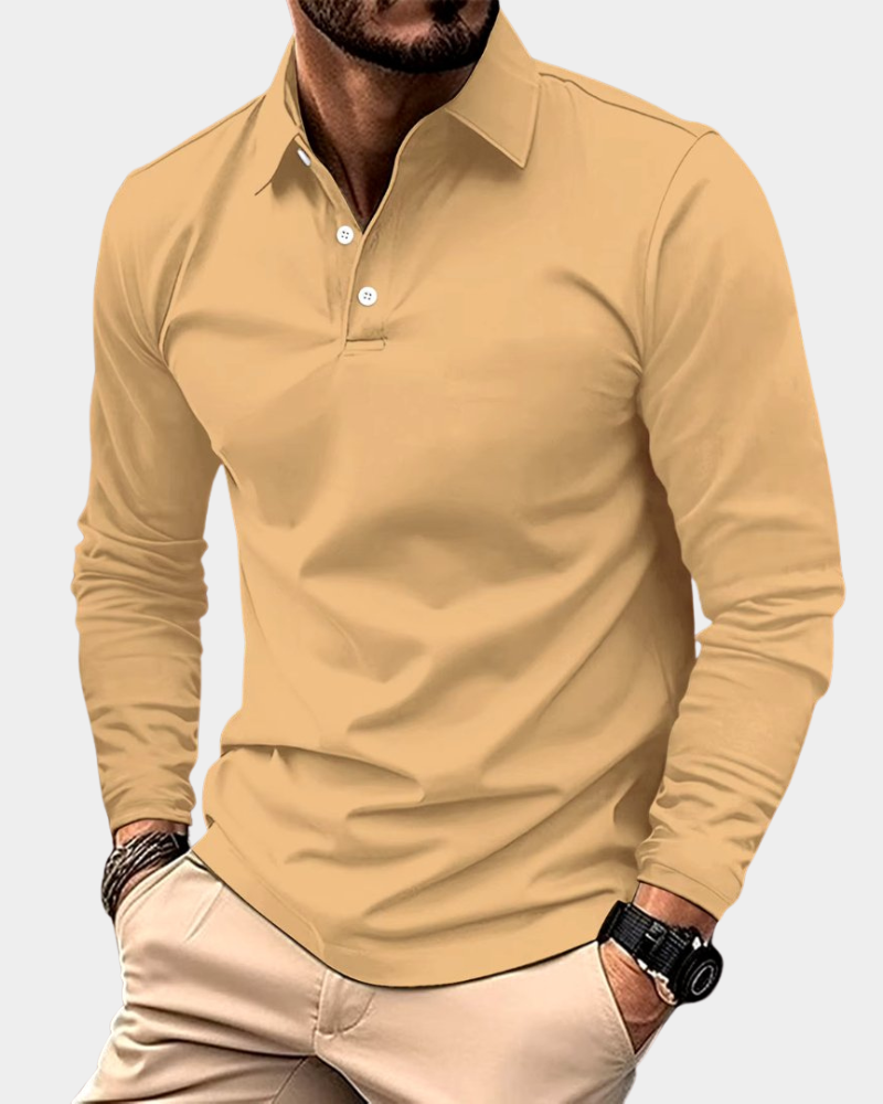 Adrian | Modern long-sleeved polo shirt