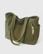 Sac fourre-tout en ribbed luxueux avec détails en cordon