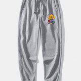 Ensemble — sweat à col rond coupe décontractée à imprimé ours graffiti & pantalon de jogging