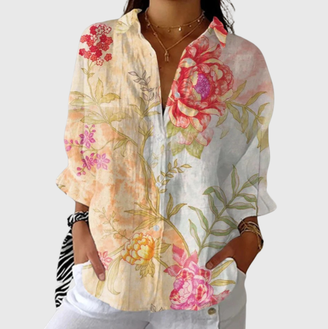 Yseult — Blouse imprimée légère et colorée