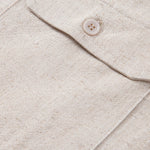 Ensemble — chemise utilitaire à poches en lin et viscose & pantalon en lin à jambe droite
