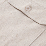 Ensemble — chemise utilitaire à poches en lin et viscose & short texturé froissé à cordon