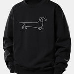 Ensemble — sweat à imprimé teckel & pantalon de jogging à plis
