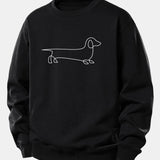 Ensemble — sweat à imprimé teckel & pantalon de jogging à plis