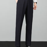 Ensemble Améline — polo zippé en maille texturée à bordure contrastante & pantalon fuselé