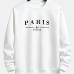 Ensemble — sweat à col rond coupe décontractée à imprimé Paris & pantalon de jogging