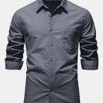 Améline — Chemise en lin et coton à manches longues et poche
