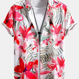 Ensemble Améline — chemise à imprimé fleurs et plantes & short de bain