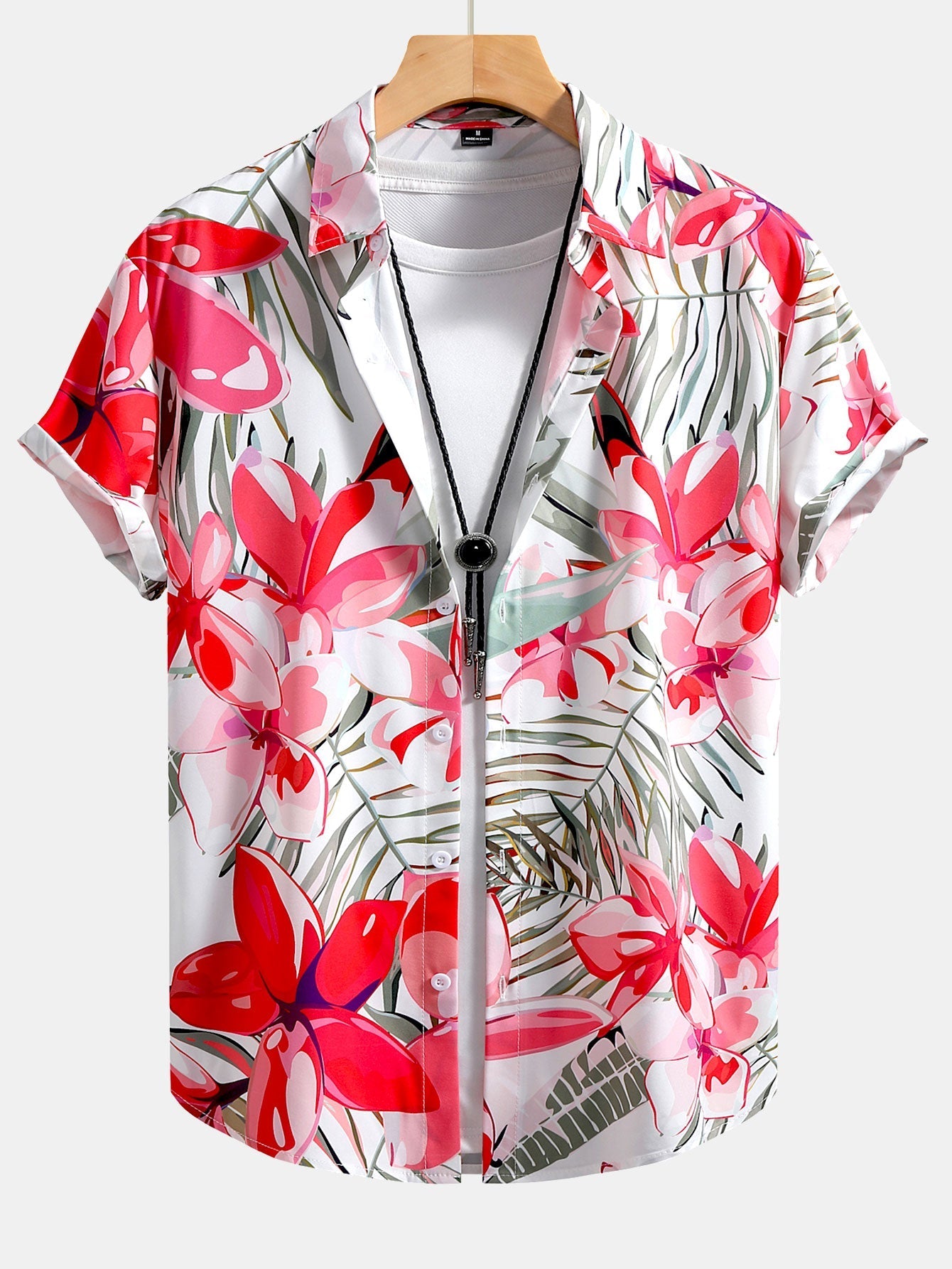 Ensemble Améline — chemise à imprimé fleurs et plantes & short de bain