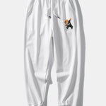 Ensemble — sweat à col rond coupe décontractée à imprimé ours & pantalon de jogging