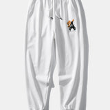 Ensemble — sweat à col rond coupe décontractée à imprimé ours & pantalon de jogging
