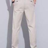 Ensemble — polo en maille texturée contrastante à col Johnny & pantalon à taille élastique