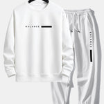 Ensemble — sweat à col rond à imprimé rayé & pantalon de jogging