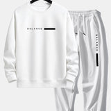 Ensemble — sweat à col rond à imprimé rayé & pantalon de jogging