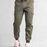 Ensemble — pull à capuche texturé long & pantalon cargo de jogging chino