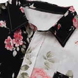 Ensemble Capucine — chemise à imprimé floral bicolore & short de bain