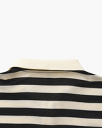 Horizontal Stripe Polo with Contrast Collar