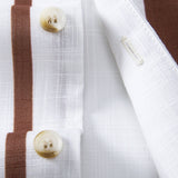 Chemise cubaine en lin rayé