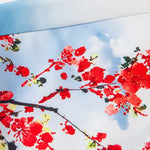 Ensemble — chemise à imprimé peinture à l'encre orientale & short de bain mi-long à cordon