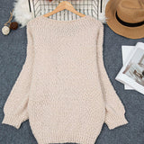 Pénélope | Pull ample en grosse maille à large encolure
