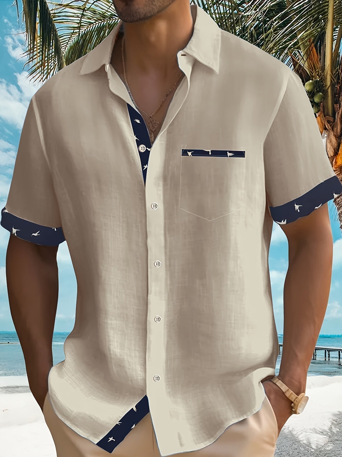 LAPEL SUMMER SHIRT FOR MEN