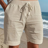 LINEN BEACH SHORTS FOR MEN
