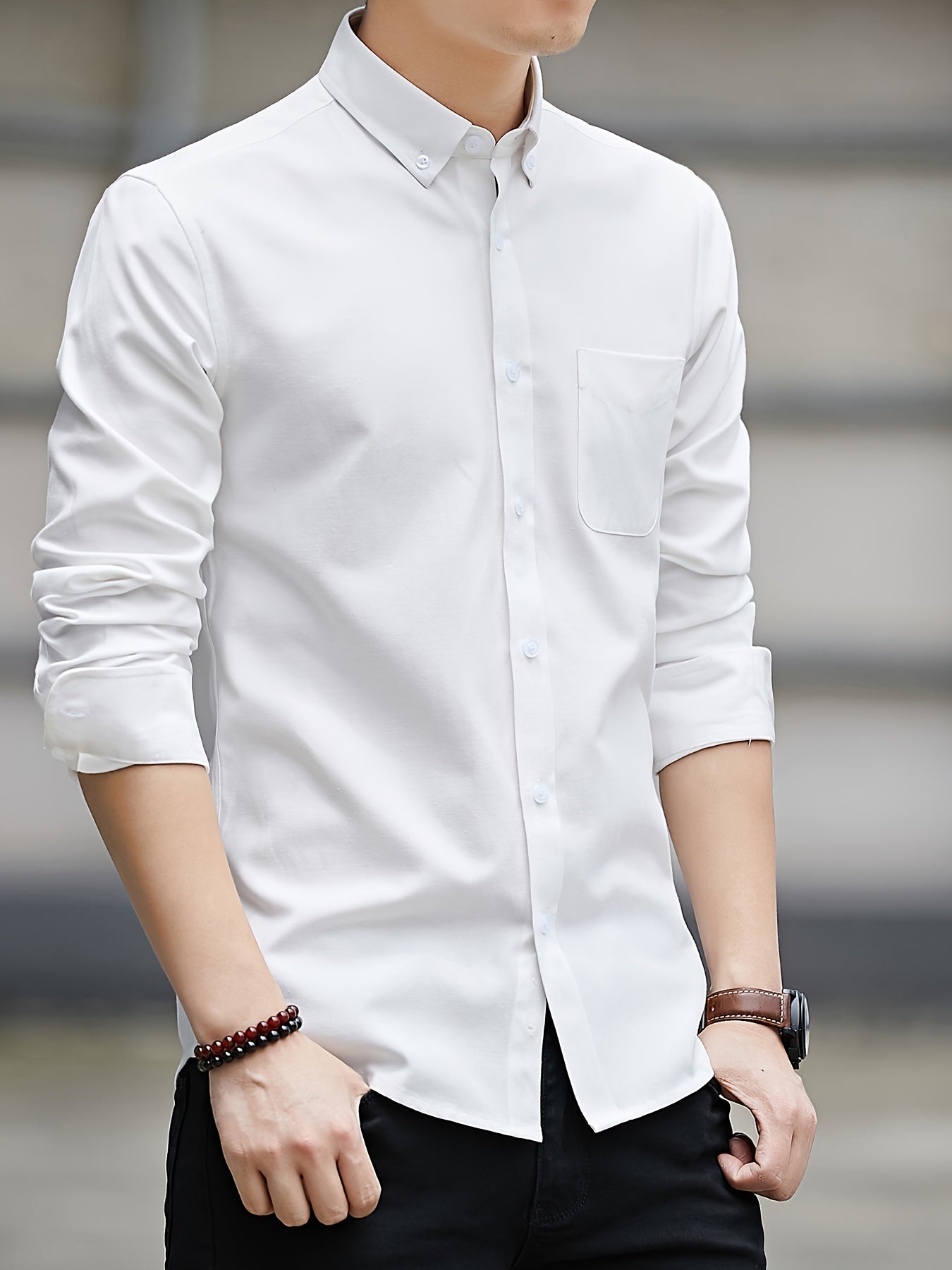 LAPEL BUTTON SHIRT FOR MEN