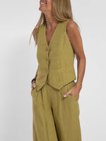 Ensemble Gilet Boutonné & Pantalon Large