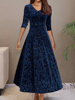 Robe d'Élégance en Velours pour les Fêtes