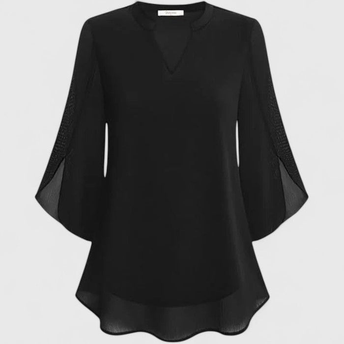 Bénédicte | Blouse élégante à manches amples et col V